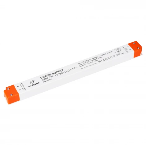 Блок питания ARV-SP-12180-SLIM-PFC (12V, 15A, 180W) (Arlight, IP20 Пластик, 5 лет) 047994
