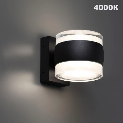 Настенный уличный светильник Novotech Estima 359720 черный с переключателем цв. температуры IP65 LED 16W 100-240V 2700К/3200К/4000К