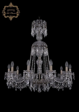 Подвесная люстра Art Classic 11.23 11.23.10.300.XL-87.Br.Dr (220V, хрусталь, на цепи, подсвечник, свеча)