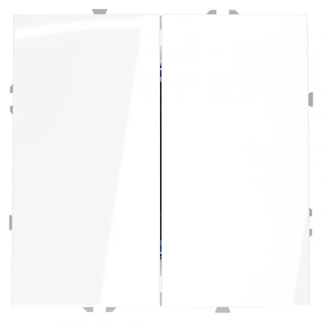 Перекрестный переключатель встраиваемый IP30 Voltum S70 VLS020501 двухклавишный 10А, (белый глянцевый)