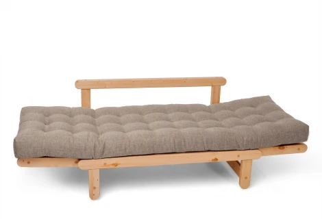 Кушетка Arsko Сламбер сосна серая клетка рогожка