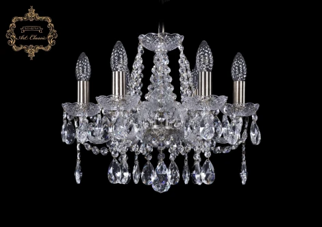 Подвесная люстра Art Classic 11.12 11.12.6.141.Br.Sp (220V, хрусталь, на цепи, подсвечник, свеча)