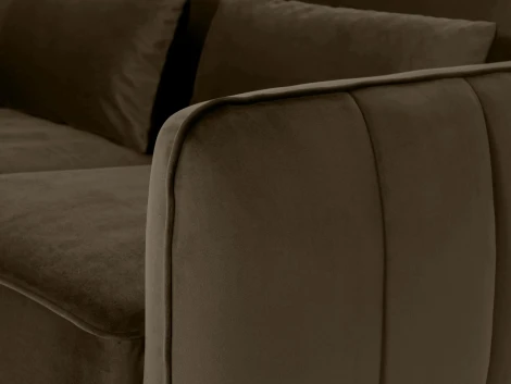 Диван Amsterdam двухместный ОГОГО (арт.342610), (Ткань/Коричневый)