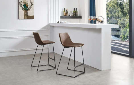 Стул полубарный CQ-8347B коричневый 2075 ESF 5124