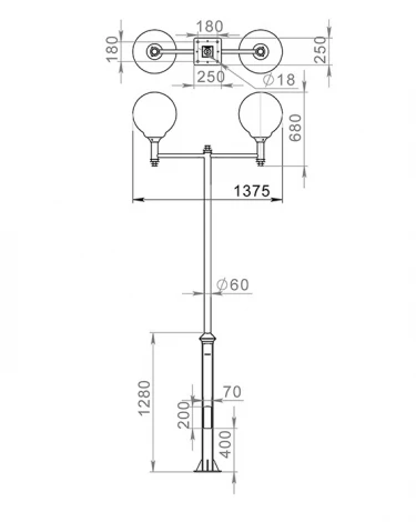 Наземный фонарь Русские фонари Versailles 521-32/b-30