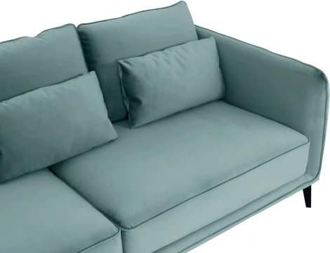 Диван Amsterdam трехместный ОГОГО (арт.342356), (Ткань/Бирюзовый)