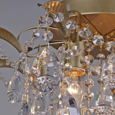 Потолочная люстра хрустальная Reluce 04035-0.3-04 MATT GOLD (220V)