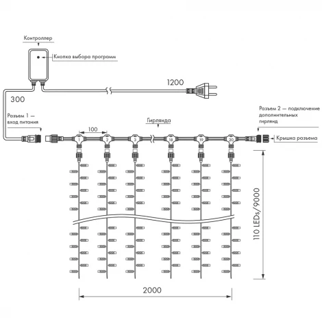 Гирлянда Ardecoled ARD-CURTAIN-CLASSIC 024875