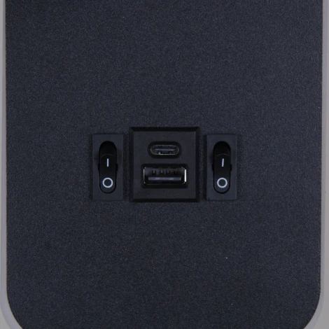 Настенный светильник светодиодный Reluce 86204-9.2-001KT LED12W+USB BK (220V, выключатель)