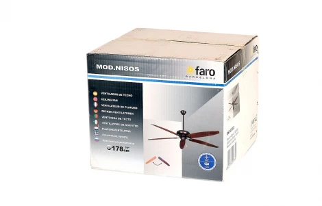 Потолочный вентилятор матовый коричневый 1780 мм IP20 Faro Nisos 33363FAR