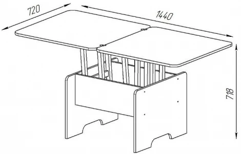Стол-трансформер Woodville Престиж белый 402960