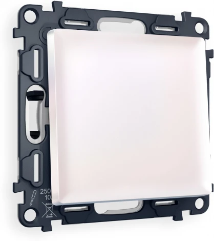 Комплект механизма Ambrella Volt 1-клавишного выключателя ALFA MA201010 Жемчуг QUANT