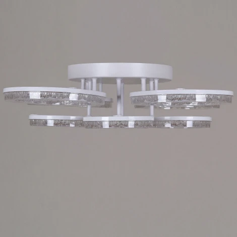 Потолочная люстра светодиодная на штанге с регулировкой цветовой температуры, яркости и ночным режимом Reluce 29290-0.3-4+4 WH