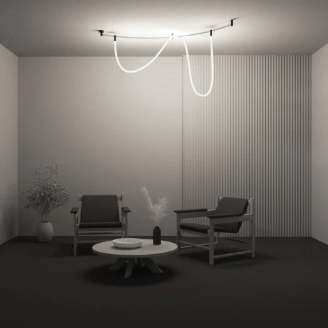 Трековый светильник с гибким неоном магнитный 48W 48V Maytoni Tau TR209-1-48W3K-B (LED)