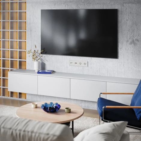 Накладка для розетки TV+RJ45 кат. 6 (хлопок) Voltum S70 VLS002713