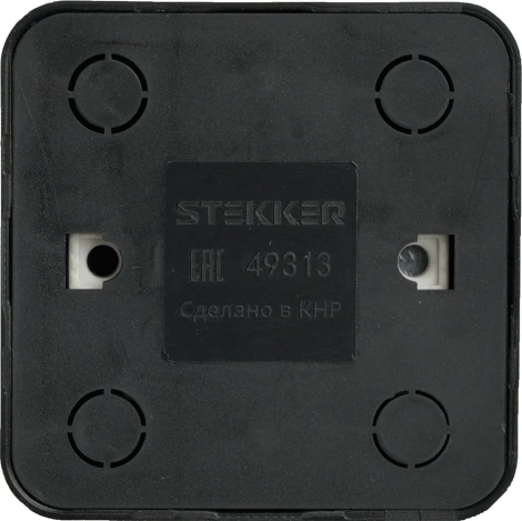 Розетка без заземления (черный) Stekker София 49313