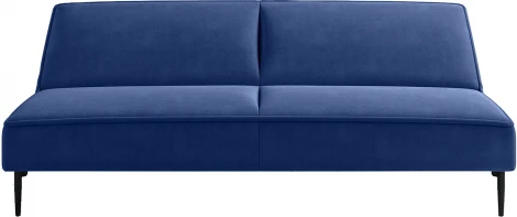 Este диван-кровать трехместный, прямой, без подлокотников, велюр синий Velutto 26 Top Concept арт.22310
