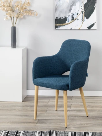 Кресло Ledger Cканди БлюАрт Натуральный Дуб R-Home арт.41012440_БлюАртНДуб