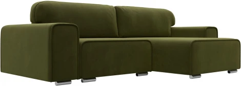 Диван угловой Лига-029 правый угол (Зеленый/Микровельвет) Лига Диванов арт.121920