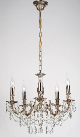 Подвесная люстра Lucia Tucci Firenze 141.5 coffe gold (220V, на цепи, подсвечник, свеча)