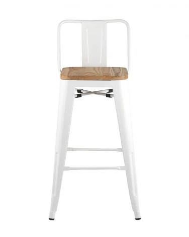 Полубарный стул Tolix Wood Белый