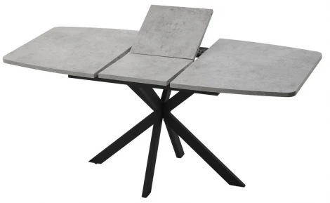 Стол АРИЗОНА 130 БЕТОН ЧИКАГО СВ.СЕРЫЙ / Черный каркас M-City 64606