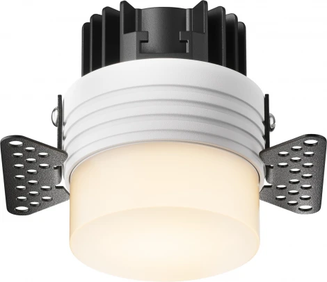 Точечный светильник под гипсокартон встраиваемый Maytoni Nude DL065-12W3K-TRS-W (LED, 220V, круглые)