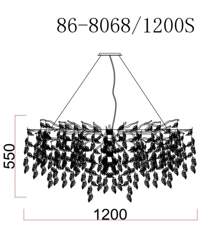 Подвесная люстра Garda Decor 86-8068/1200S