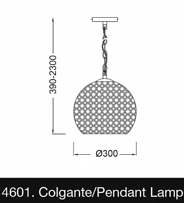 Подвесная люстра Mantra Crystal 4601
