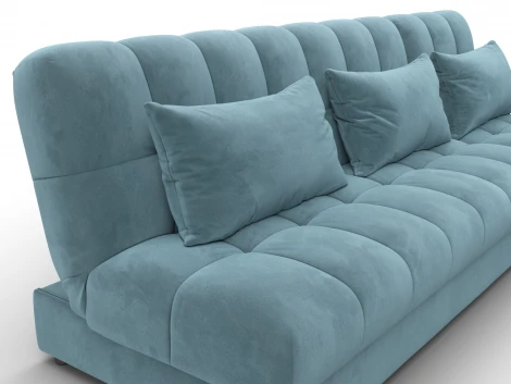 Диван угловой Лига-116 НПБ угол правый (ДСП,ЛДСП,Велюр/Бирюзовый) Лига Диванов 136952