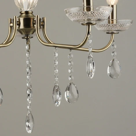 Подвесная люстра Reluce 03807-0.4-05 AB (220V, подсвечник, свеча)