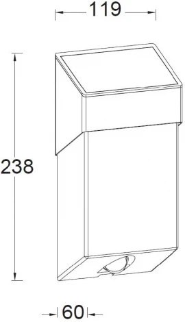 Настенный светильник уличный светодиодный на солнечных батареях Oasis Light SOLAR ST9079 SS