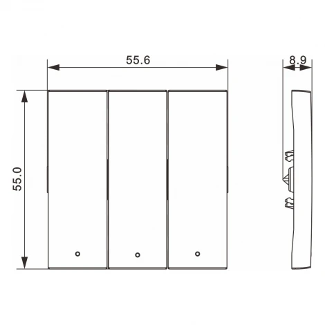 Клавиша 3-я с подсветкой, матовый кремовый Donel A07 DE28331