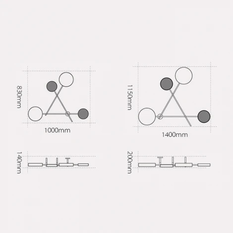 Бра светодиодное Iride Bernhardt dots 100 cm Белый (220V)