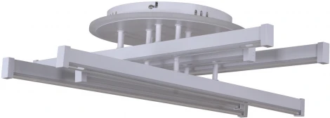 Потолочная люстра светодиодная на штанге с управлением смарфоном и пультом Reluce 01030-0.3-06 WT (регулировка яркости, 220V)