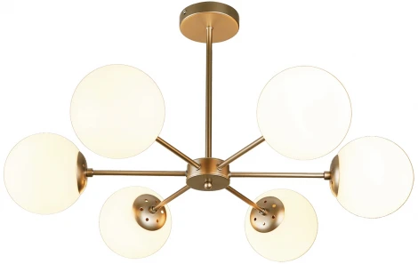 Потолочная люстра на штанге Escada Ethereal 2110/6P Gold E14*40W Champangne gold (220V, шарики)