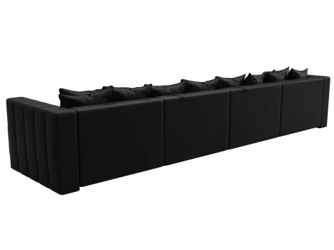 Диван П-образный Лига-052 НПБ Лонг (ЛДСП,Брус,Фанера/Пластик/Экокожа/Коричневый) Лига Диванов 129919