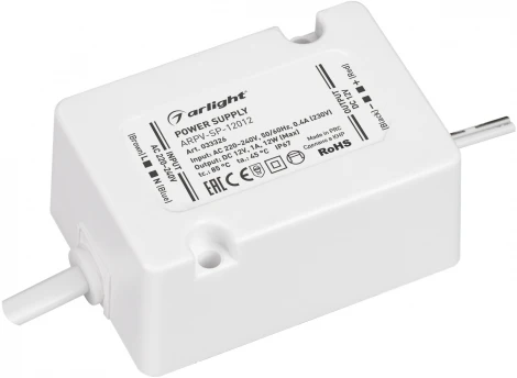 Блок питания ARPV-SP-12012 (12V, 1A, 12W) (Arlight, IP67 Пластик, 5 лет) 033326 ARPV