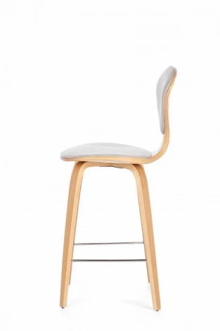 Барный стул Cherner с обивкой Светло-серая ткань