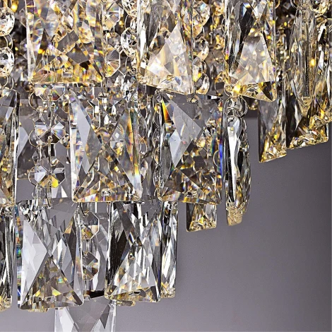 Потолочная люстра светодиодная хрустальная с пультом и управлением смарфоном с регулировкой цветовой температуры и яркости LED4U LED4U L9437-500 CR с УД