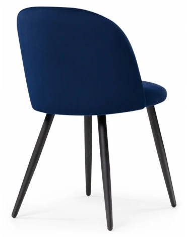 Стул Woodville на металлокаркасе Gabi 1 dark blue / black 15353