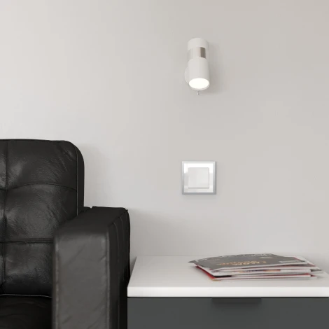 Рамка на 1 пост Baguette (белый/серебро) Werkel W0012850 (a060227)