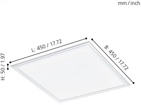 Панель светодиодная с пультом Eglo Salobrena-C, белый, IP20, 21W, 2500lm, RGB