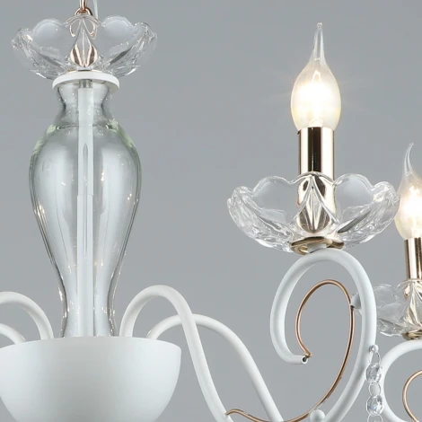 Подвесная люстра Reluce 03950-0.4-05 WT+FGD (220V, подвески, на цепи, подсвечник, свеча)