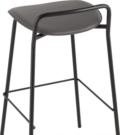 Стул барный Mantis экокожа Темно-серый Stool Group (арт.УТ000038915)