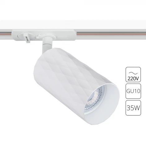 Трековый светильник однофазный 220V Arte Lamp Fang A5560PL-1WH (круглые)
