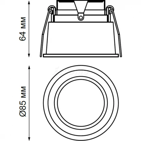 Встраиваемый точечный светильник Novotech Cloud 370563 (220V)