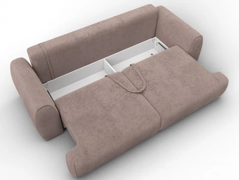 Диван прямой Лига-115 НПБ (ДСП,Фанера,Велюр/Бежевый) Лига Диванов 136931