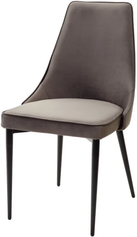 Обеденный стул M-City NEPAL-P ГРАФИТ #14, велюр/ черный каркас