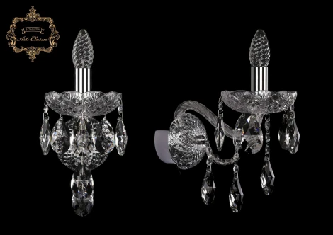 Бра Art Classic 10.25 10.25.1.165.XL.Cr.Sp (220V, хрусталь, подвески, подсвечник, свеча)
